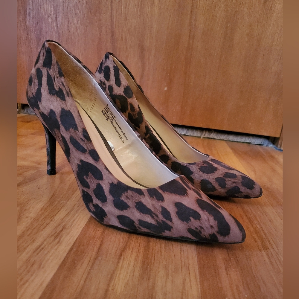 a new day Brown Leopard Print Heels